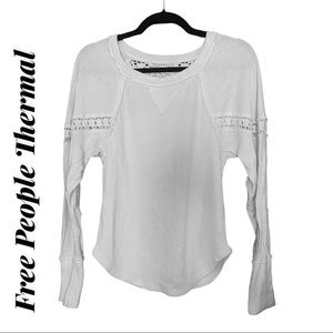 Free People Thermal with Crochet Details.